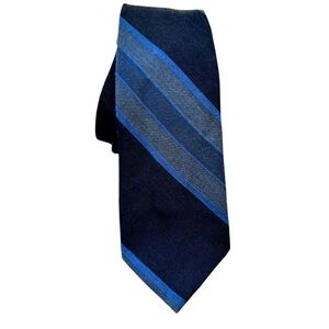 Calvin Klein Navy Blue Striped Necktie